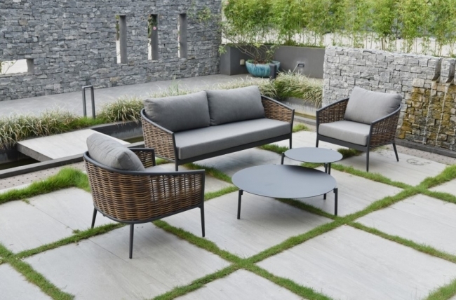  Musses Rattan Set Anthracite 
