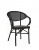  Paris/P-alu Black Armchair 