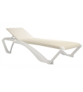  Sun-Lounger Marina/White, Resin/Textilene* 