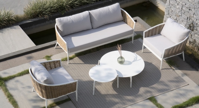 Musses Rattan Set White 