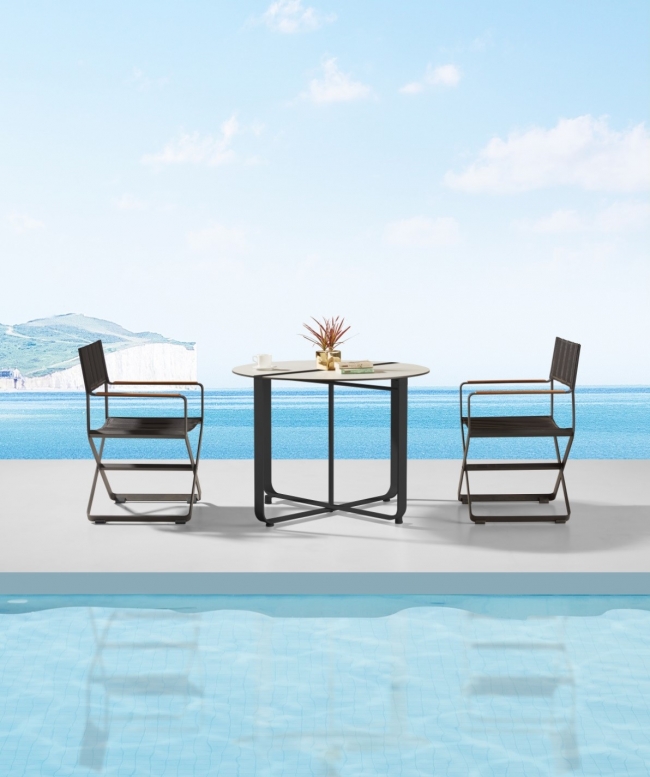  Clint/D3 Dining Set Anthracite 
