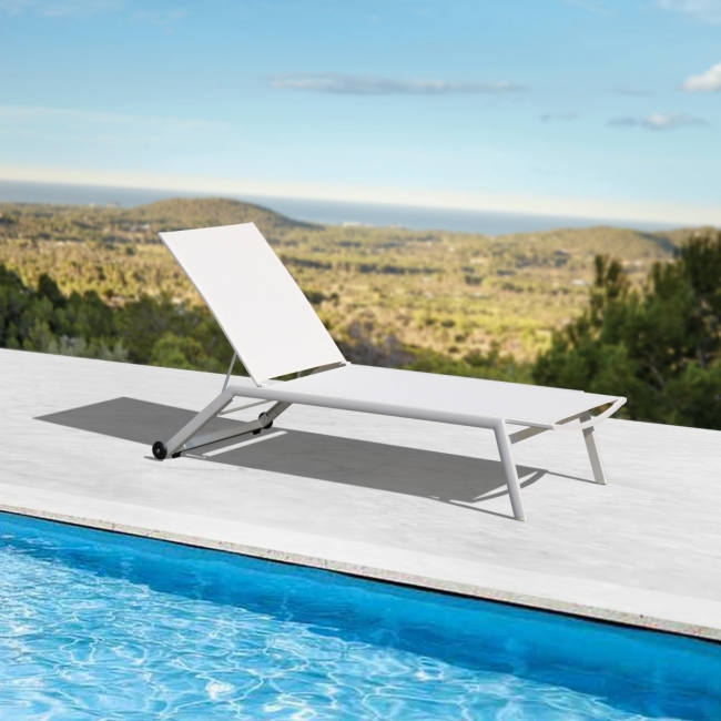  Sun-Lounger Bondi White 