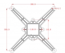  Paula-3, OUTDOOR Table-Base Black 