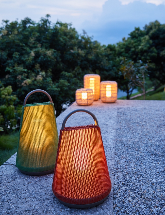  Knitting Led 31,5xh.53,5cm Portable Lantern 