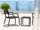  Paris/T-42x41xY.39cm* Side Table/Footrest Black 