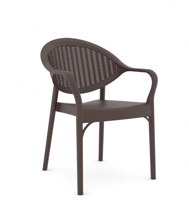  Mona/PL* Resin Armchair Brown 